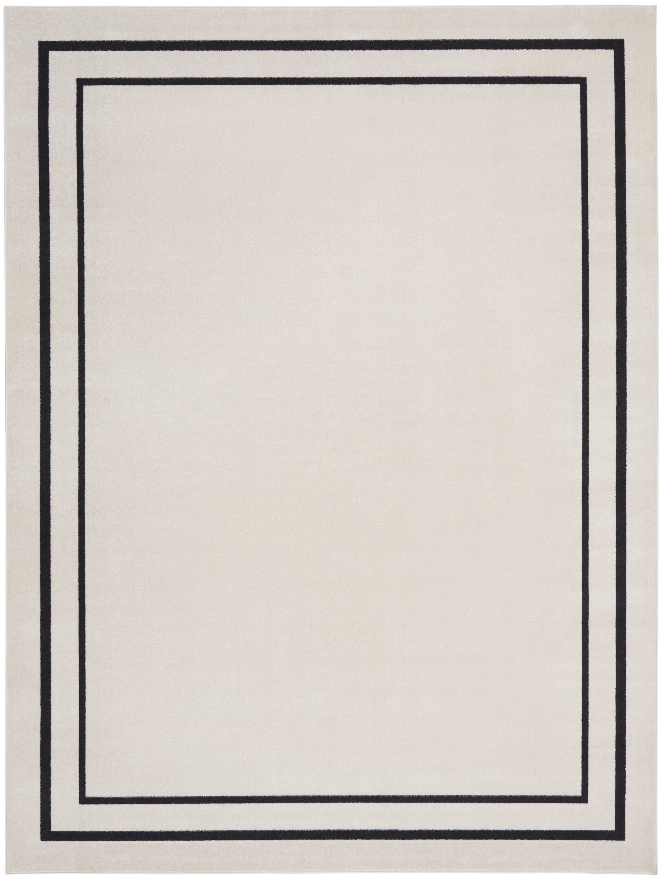 Nourison Nourison Essentials 8' x 10' Ivory Black Contemporary Rug