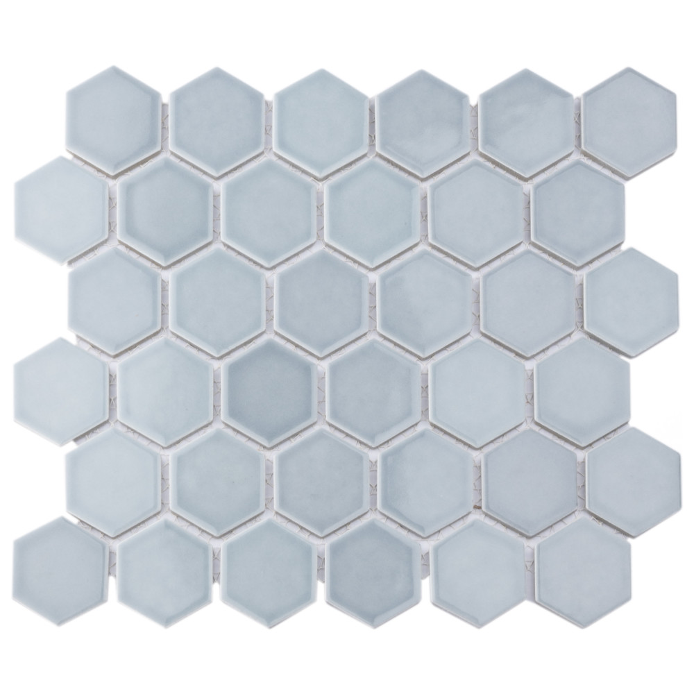 Hudson Due 2″ Hex Slate 10-7/8 in. x 12-5/8 in. Porcelain Mosaic Tile