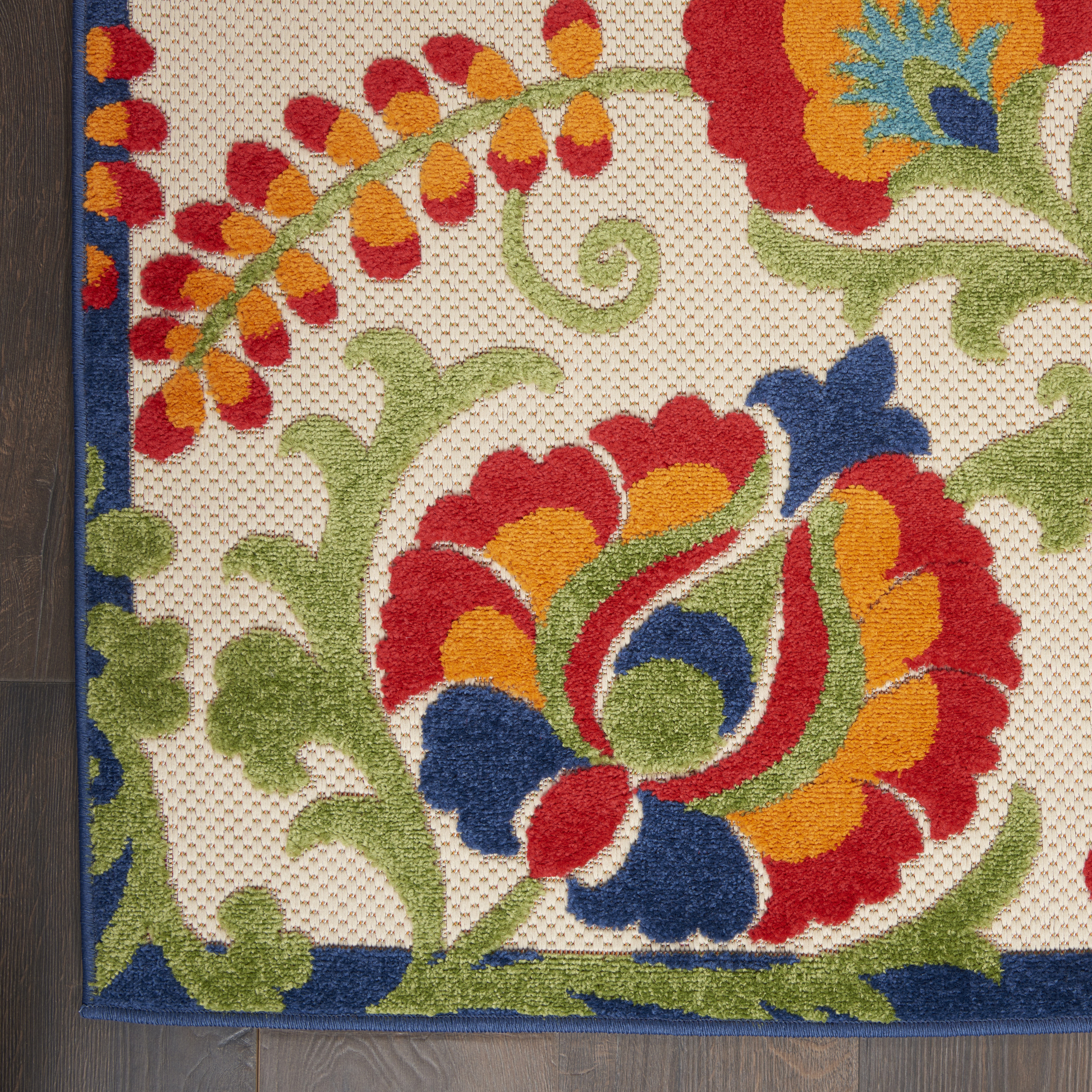 Nourison Aloha 10' x 14' Multicolor Farmhouse Rug