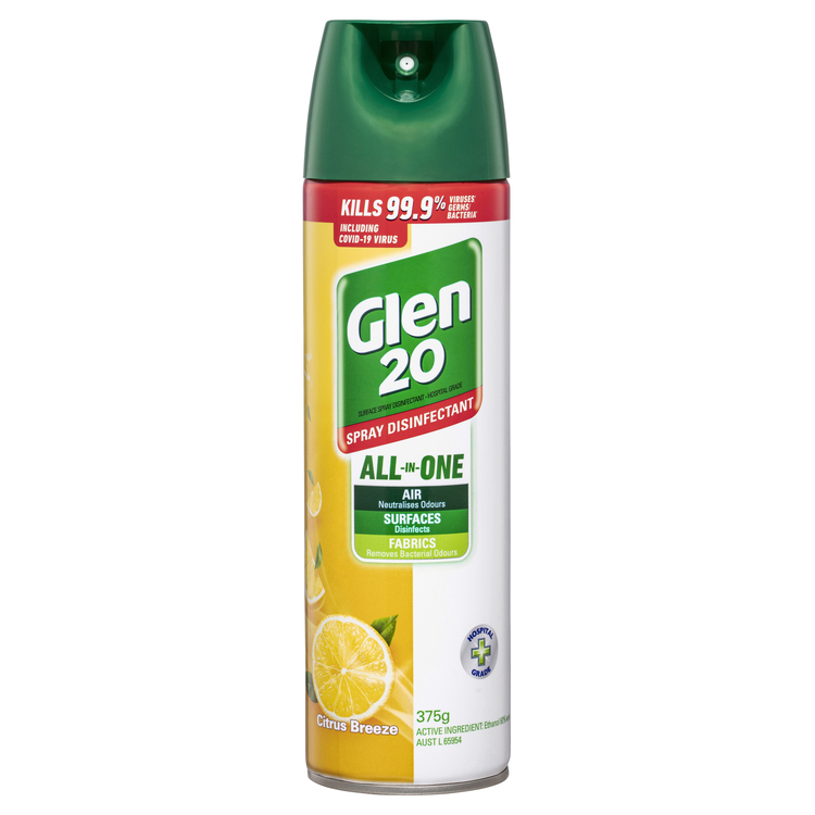 Glen 20 Citrus Breeze All In One Disinfectant Spray 375g Glen 20