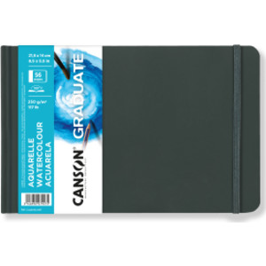 Graduate Watercolor Art Book, Hard Cover Binding, 28 Sheet, 8.5x5.5 inch, 1 Count