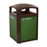Rubbermaid Commercial, Decorative Plastic Compost Panels, Medium, Green, 4/Case