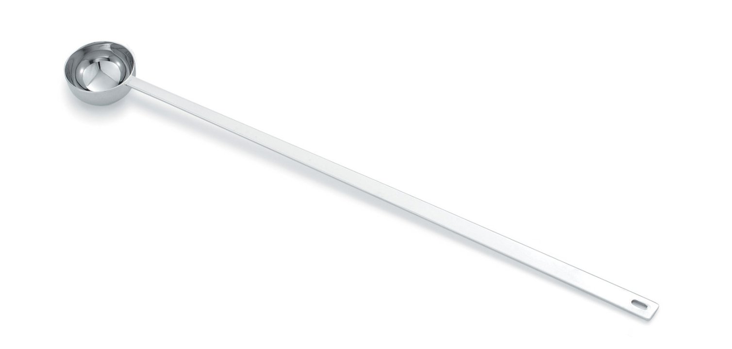 2-tablespoon round stainless steel measuring spoon with long handle