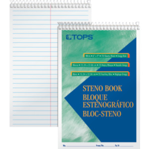 Steno Books, 6" x 9", Gregg Rule, 80 Sheets, Each