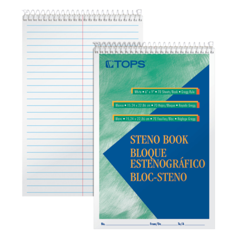 Steno+Books%2C+6%26quot%3B+x+9%26quot%3B%2C+Gregg+Rule%2C+80+Sheets%2C+Each