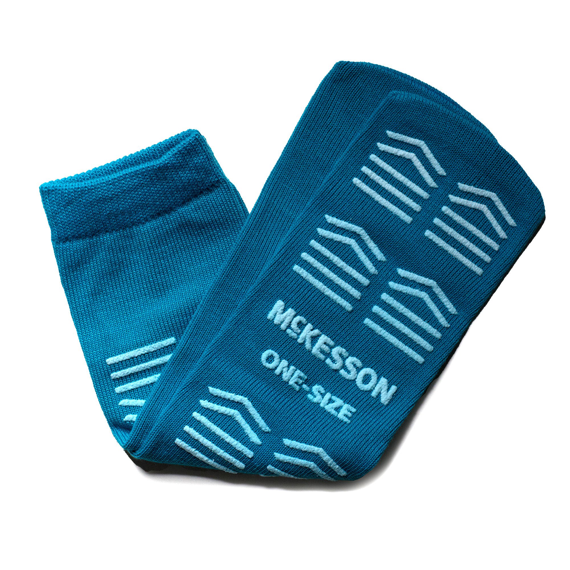 McKesson Slipper Socks, Single Tread, One Size Fits Most, Teal