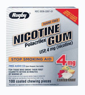 Rugby® Stop Smoking Aid Gum 4 mg Fruit Flavor