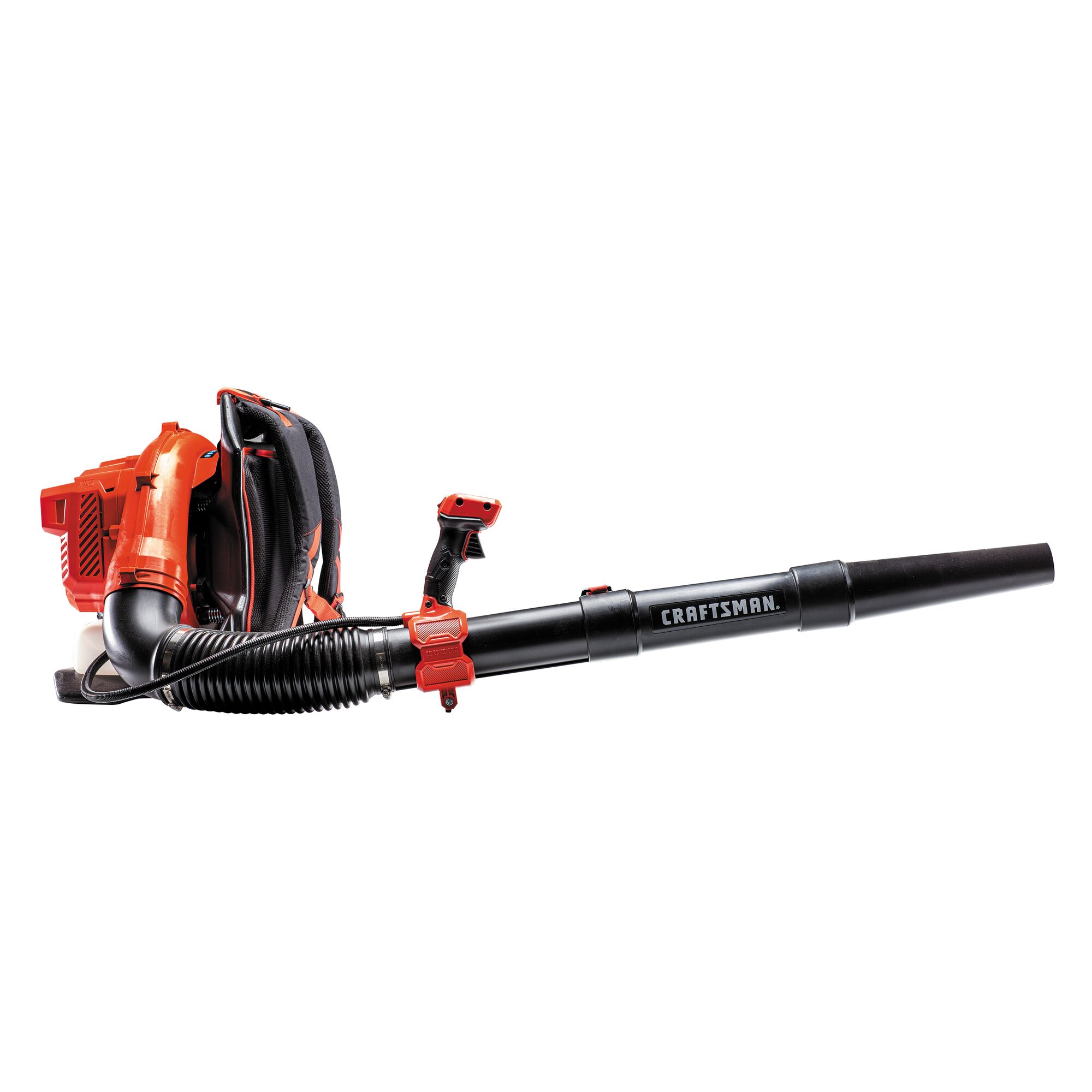 Right profile of 51 C C 2 cycle gas backpack leaf blower.