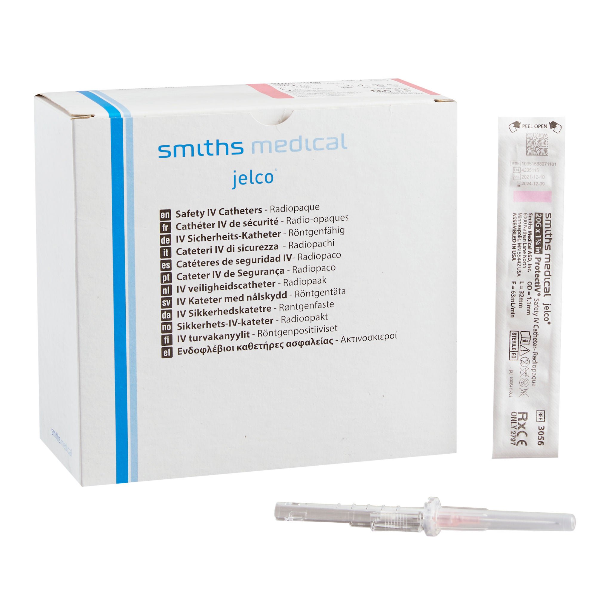 Protectiv® Peripheral IV Catheter, 1.25 in., 20 Gauge