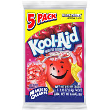 Kool-Aid Unsweetened Black Cherry Powdered Soft Drink 5 - 0.13 oz Packs