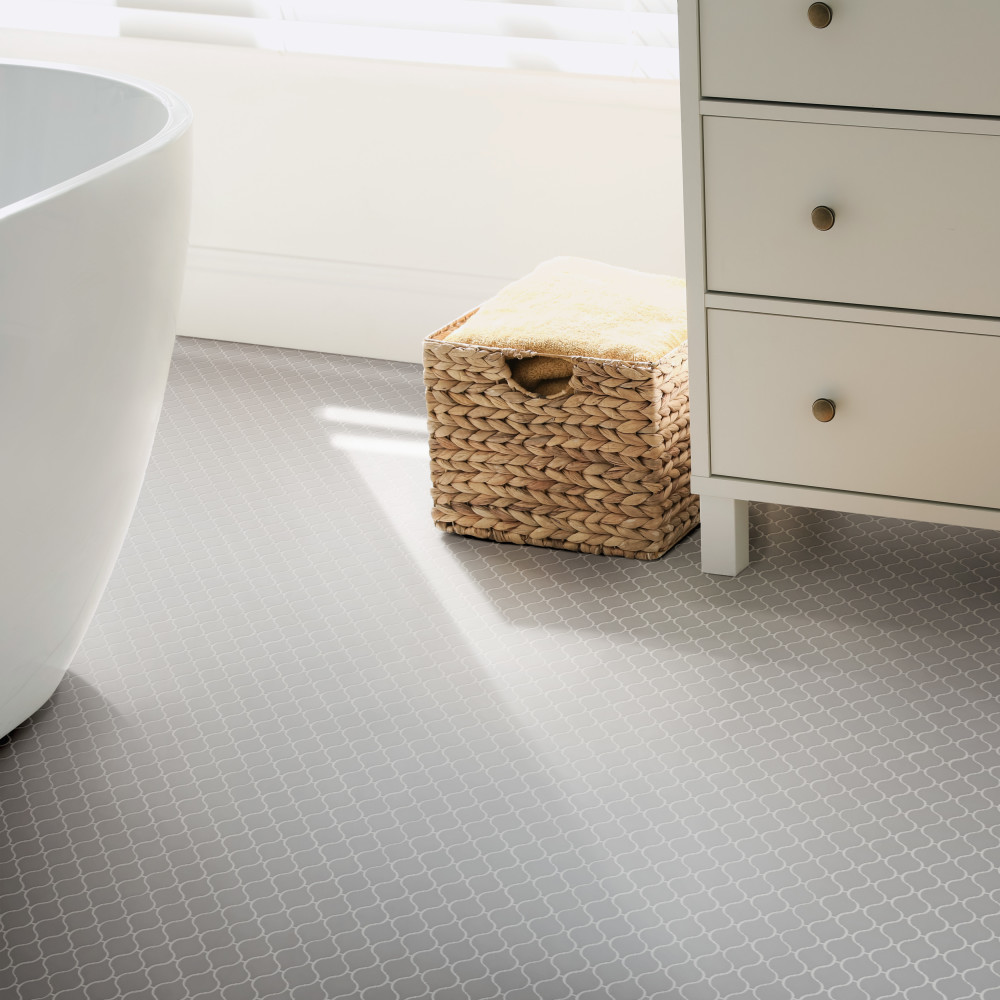 Metro Lantern Matte Light Grey 9-1/2 in. x 10-3/4 in. Porcelain Mosaic Tile