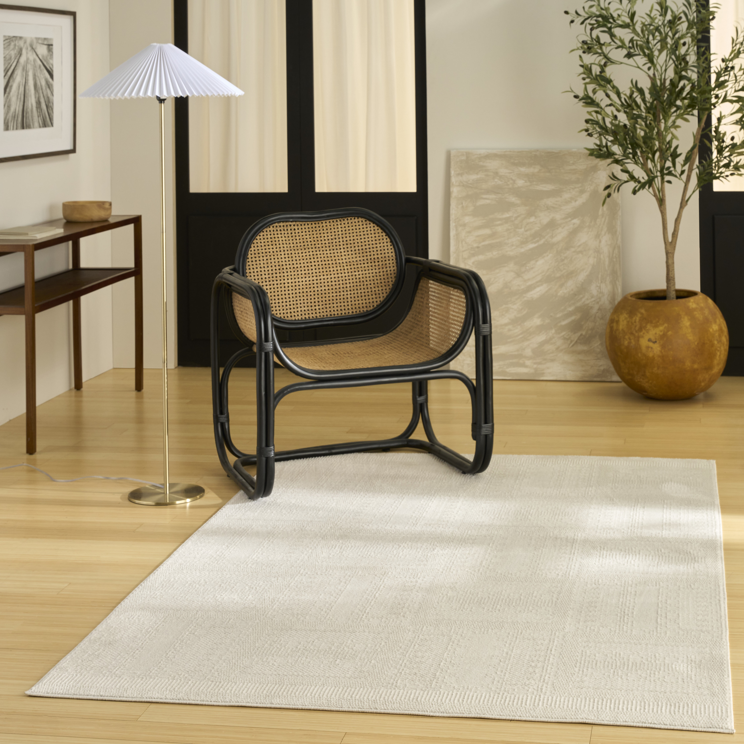 Nourison Nordic 4' x 6' Ivory Modern Indoor Rug