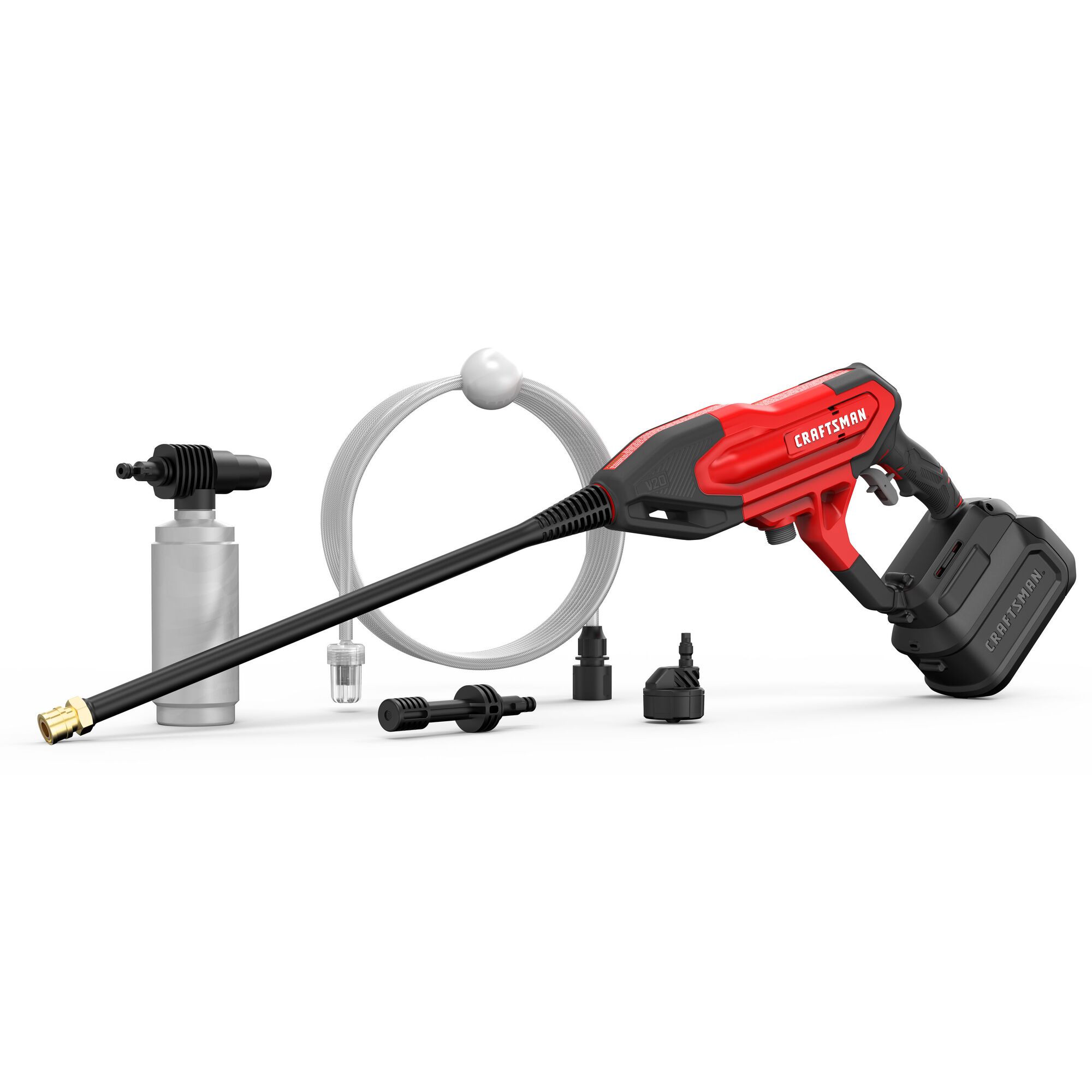View of CRAFTSMAN Pressure Washers and additional tools in the kit