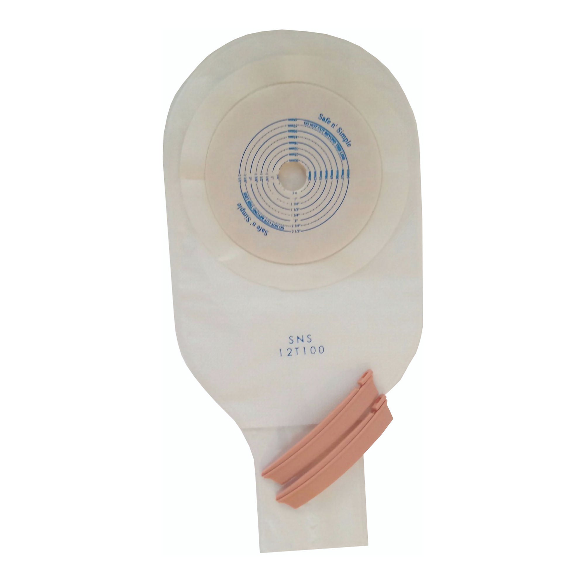 Safe n' Simple One-Piece Transparent Ostomy Pouch, 12-Inch Length