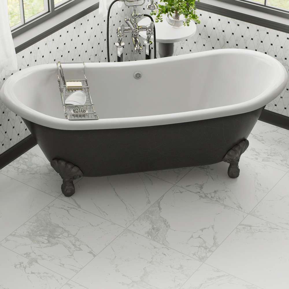 Reve Blanc 23-1/2 in. x 23-1/2 in. Porcelain Floor and Wall Tile