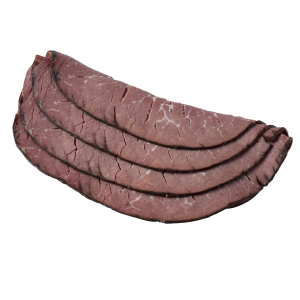 COLUMBUS(r) Pastrami, Sliced, 12/6oz . C1C0 - Front Center Out of Package (Hi Res)