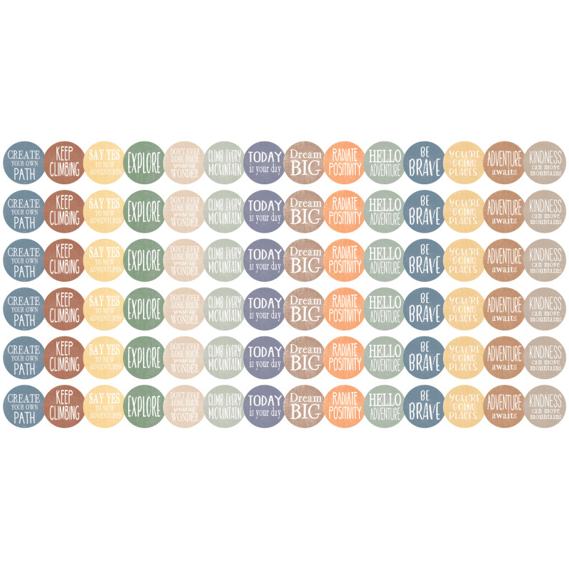 Moving Mountains Positive Saying Die-Cut Border, 35 Feet Per Pack, 6 Packs