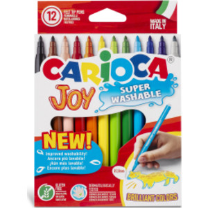Joy Fine Tip Washable Felt Tip Pens - 12 Pieces