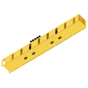 FiberGuide&reg;, Slotted Channel with Spools, Engineering Thermoplastic, Straight, Yellow, 6 ft. L x 4 x 4 in.