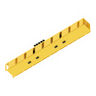 FiberGuide&reg;, Slotted Channel with Spools, Engineering Thermoplastic, Straight, Yellow, 6 ft. L x 4 x 4 in.
