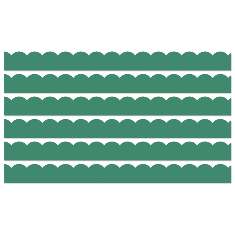 Grow Together Jade Green Scalloped Borders, 39 Feet Per Pack, 6 Packs