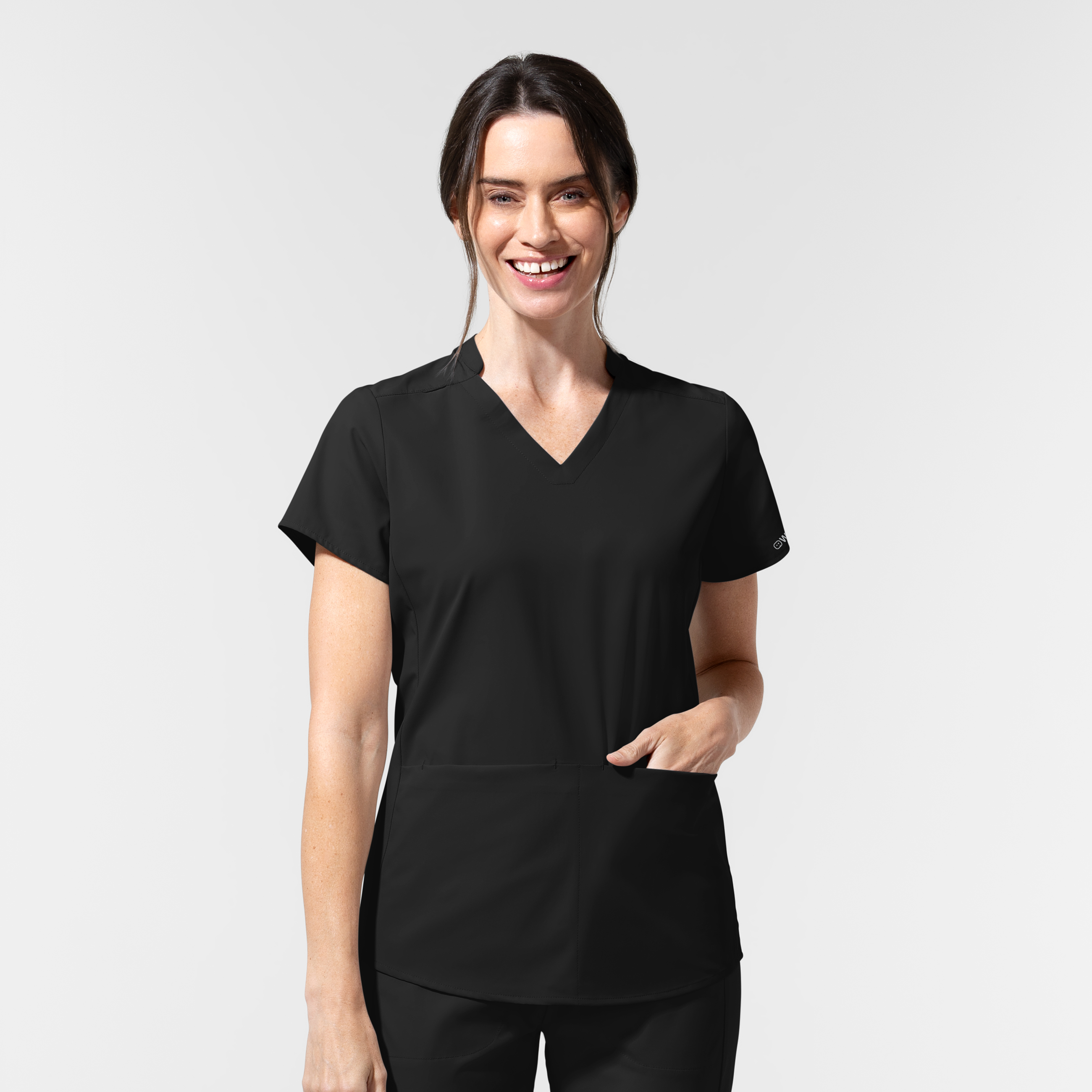 AURA Women‘s Allure V-Neck 2 Pocket Scrub Top-Wonder Wink