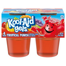 Kool-Aid Gels Tropical Punch Snacks, 4 ct Cups