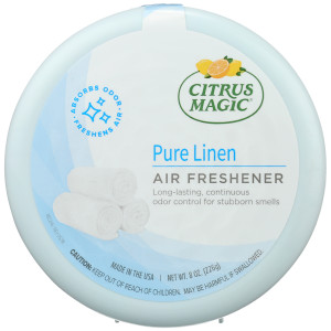 Citrus Magic Odor Absorbing Solid Air Freshener, Pure Linen, 8-Ounce