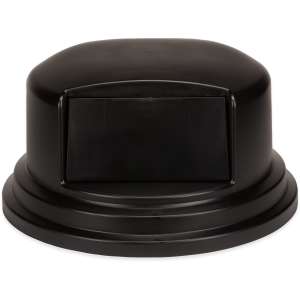 Carlisle, Bronco, Dome, Polyethylene (HDPE), 55 gal, Black, Receptacle Lid