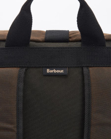 Field Roll-Top Waxed Backpack Olive-Black