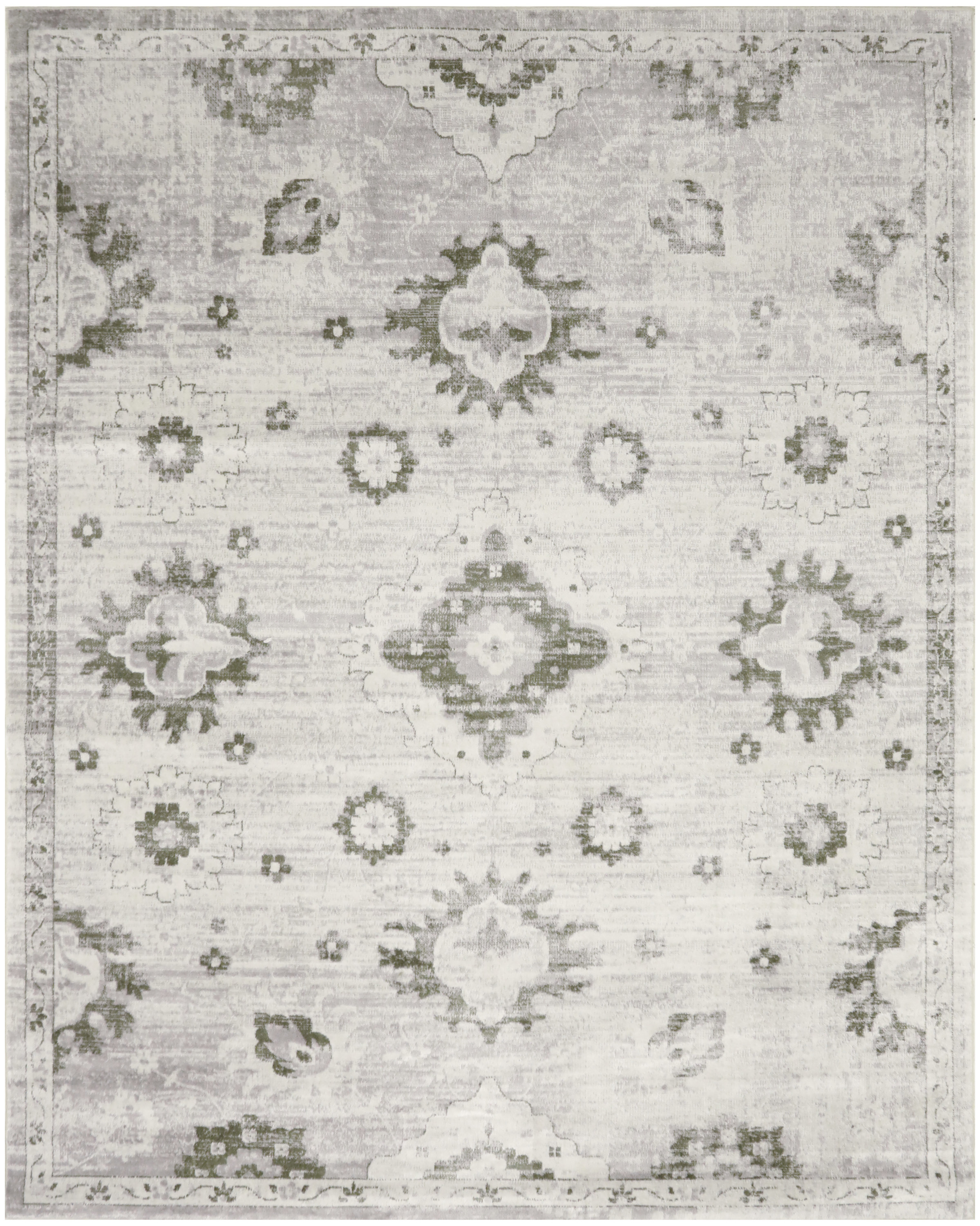 Nourison Astra Machine Washable 7'10" x 10' Ivory Vintage Indoor Rug