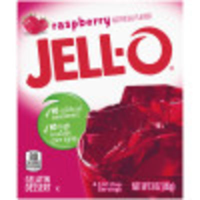 Jell-O Raspberry Gelatin Dessert, 3 oz Box