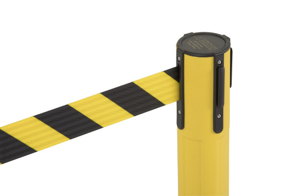 Sentry Stanchion - Yellow with Chevron belt 4