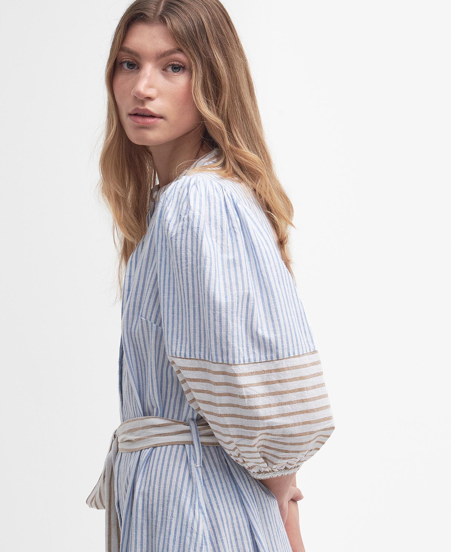 Thea Striped Shirt Dress image number 4
