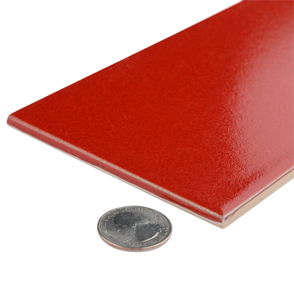 Projectos Bold Red 3-7/8 in. x 7-3/4 in. Ceramic Floor and Wall Tile