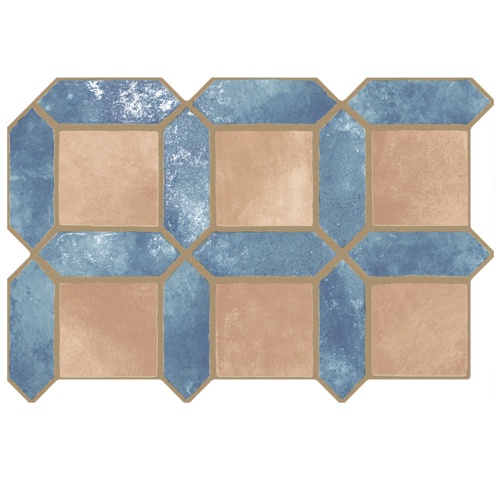 Sample – Picket Arendel Blue with Terra Square Porcelain Floor and Wall Tile