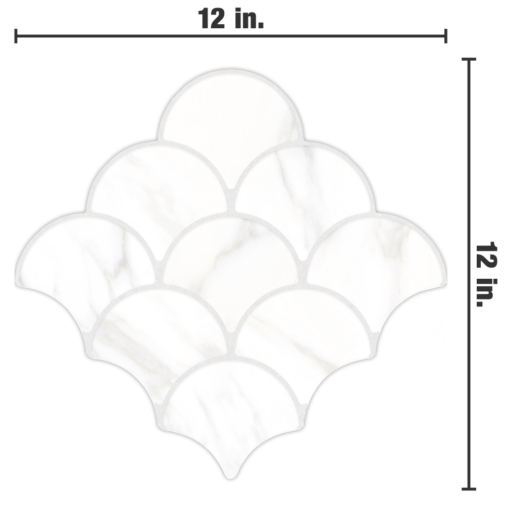 Scala Statuario 12-1/8 in. x 12-1/8 in. Porcelain Floor and Wall Tile