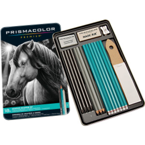 Premier® Graphite Drawing Pencils with Erasers & Sharpeners, 18-Piece Set