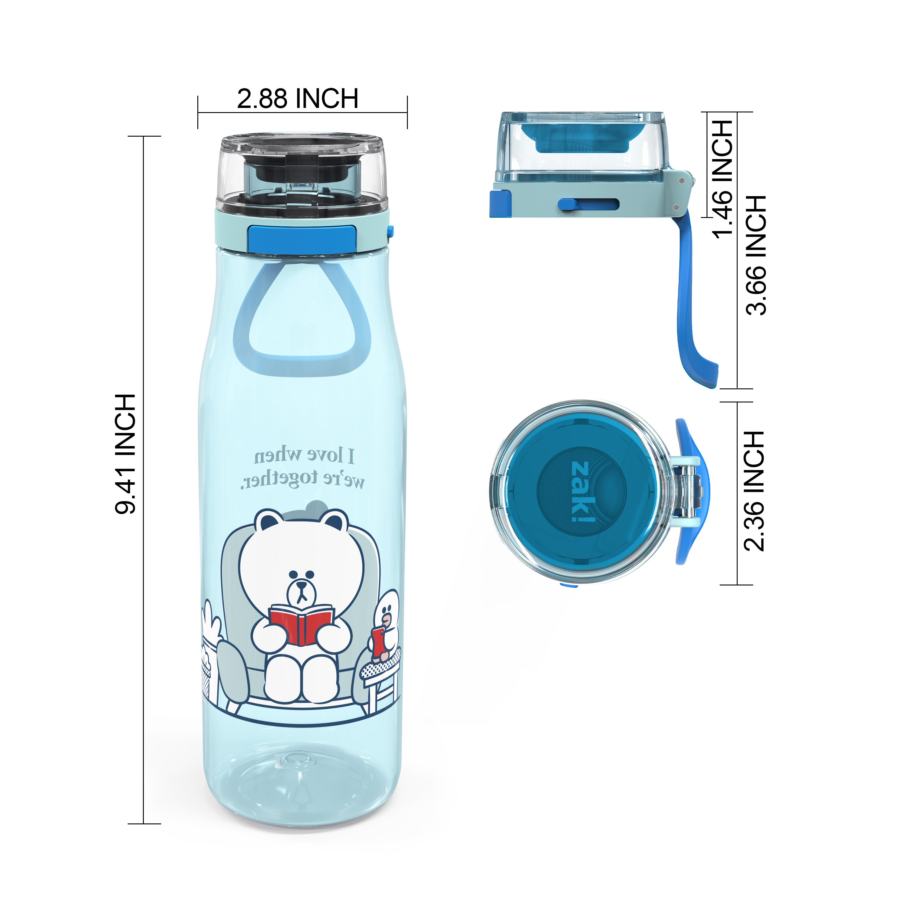 Line Friends 25 ounce Water Bottle, Brown and Sally slideshow image 7 Line Friends 25 ounce Water Bottle, Brown and Sally slideshow image 7