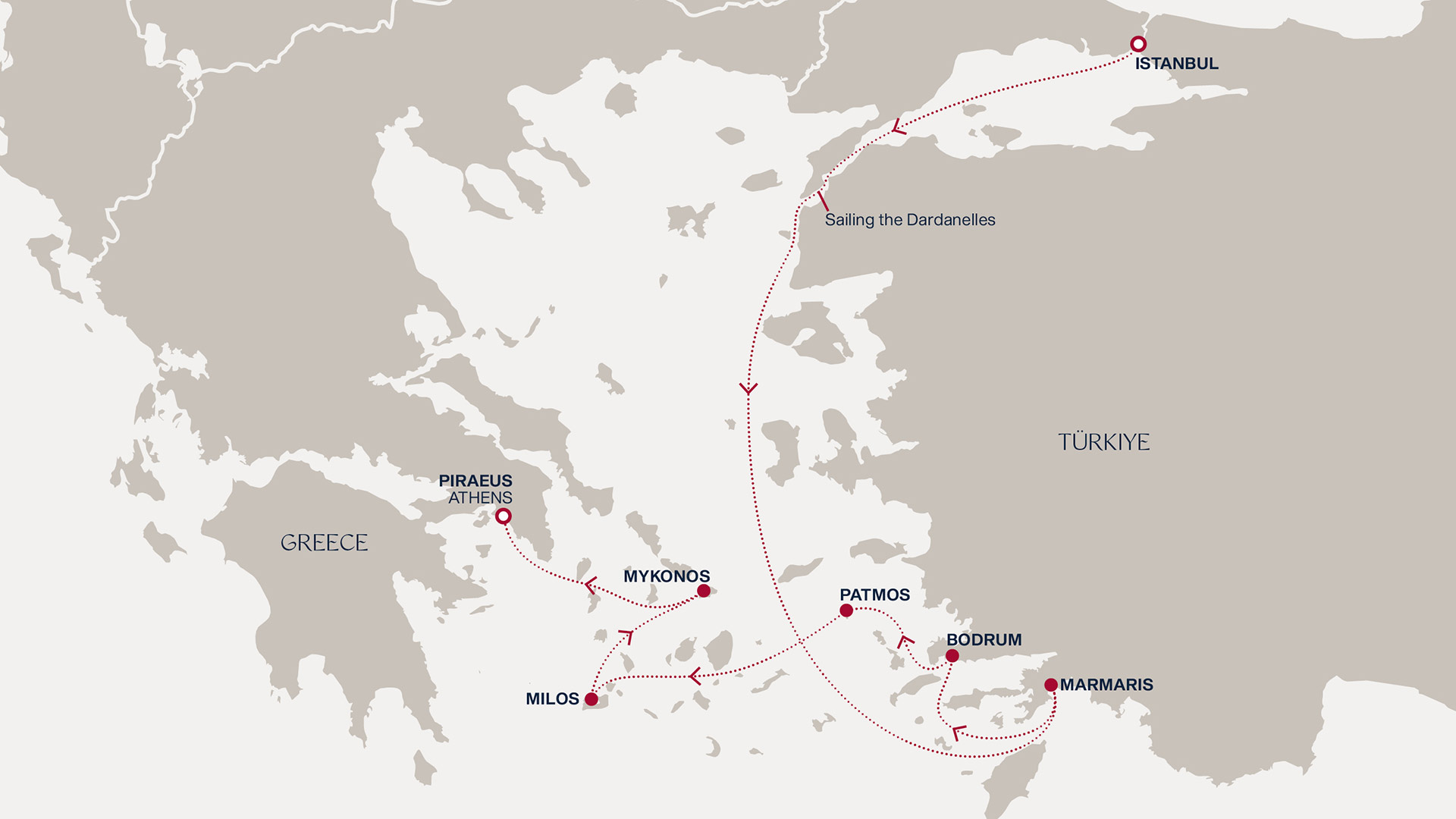 Itinerary map