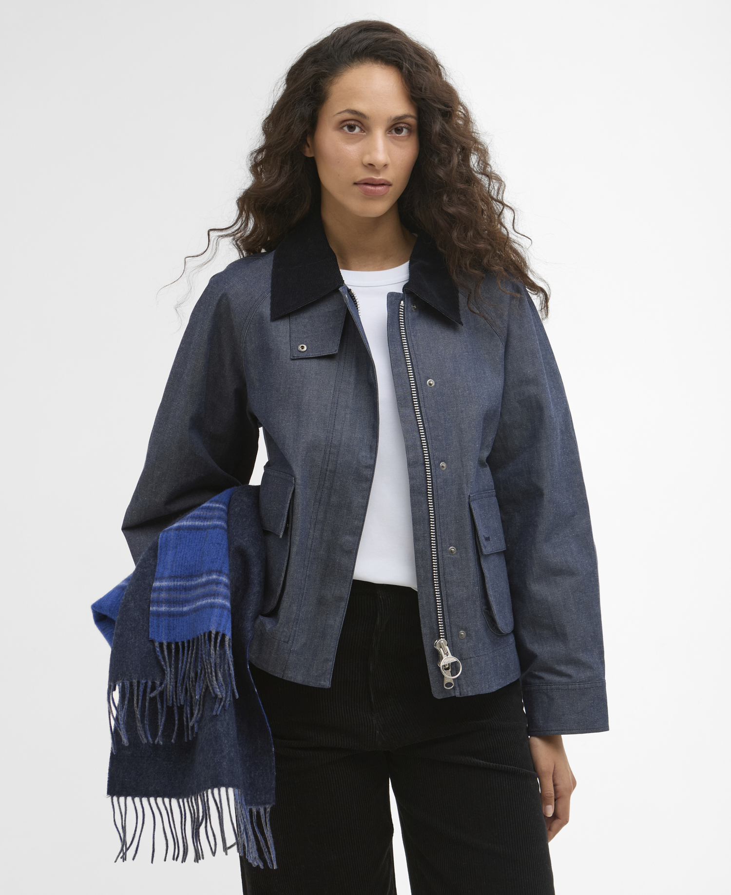 Barbour x ARKET Kokos Dry Wax Denim Jacket image number 0