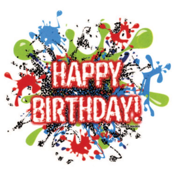 Birthday Splat Edible Image®