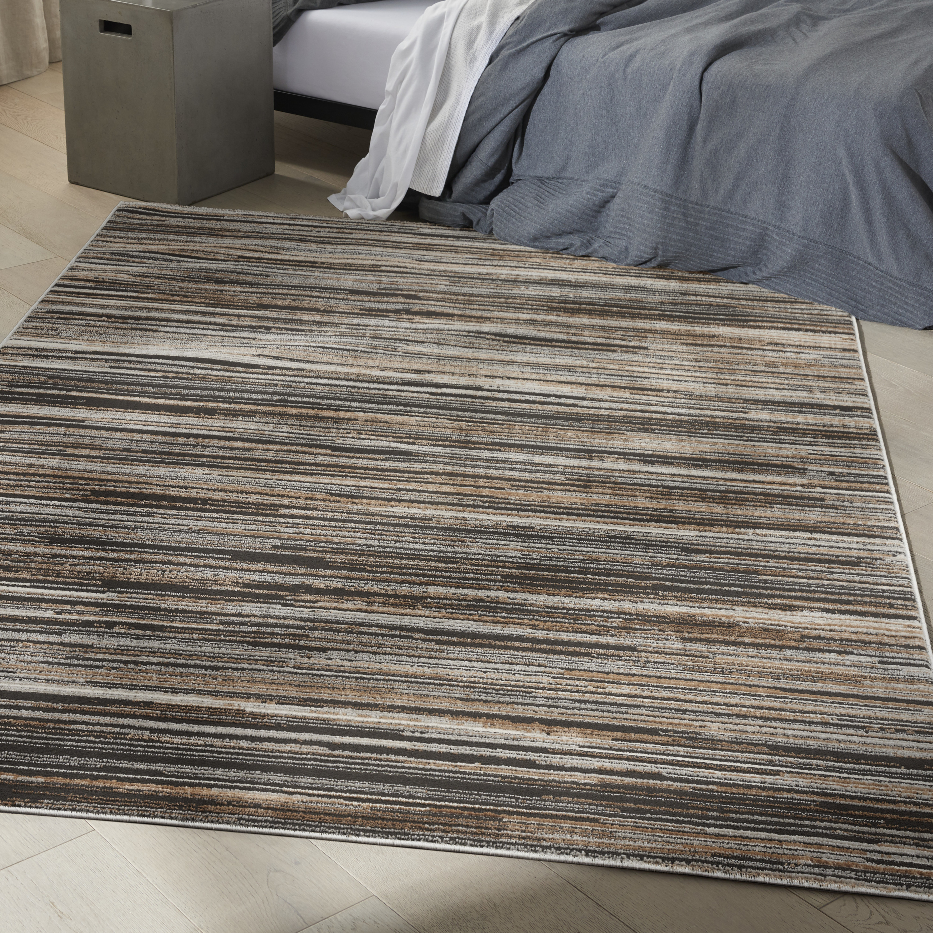 Calvin Klein CK029 Captivating 5'3" x 7'3" Mocha Modern Indoor Rug