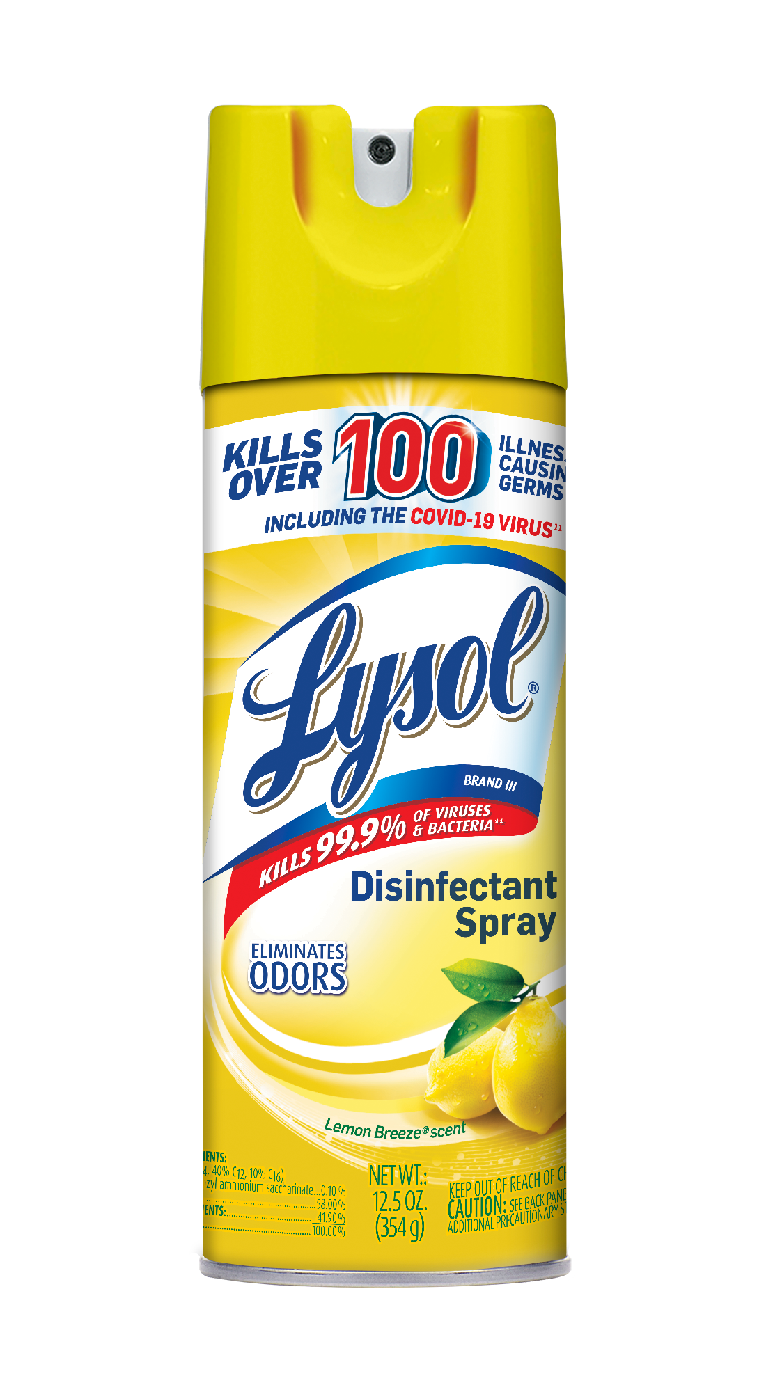 Lysol® Aerosol Desinfectante para Superficies Lemon Breeze 12.5 oz ...