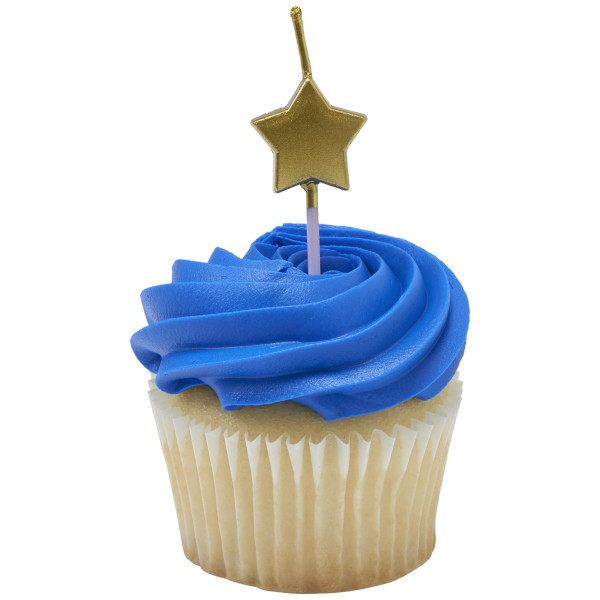 Gold Stars Shaped Candles