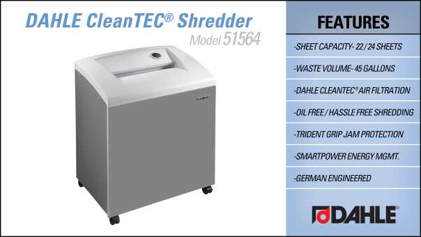 DAHLE CleanTEC® 51564 Department Shredder InfoGraphic