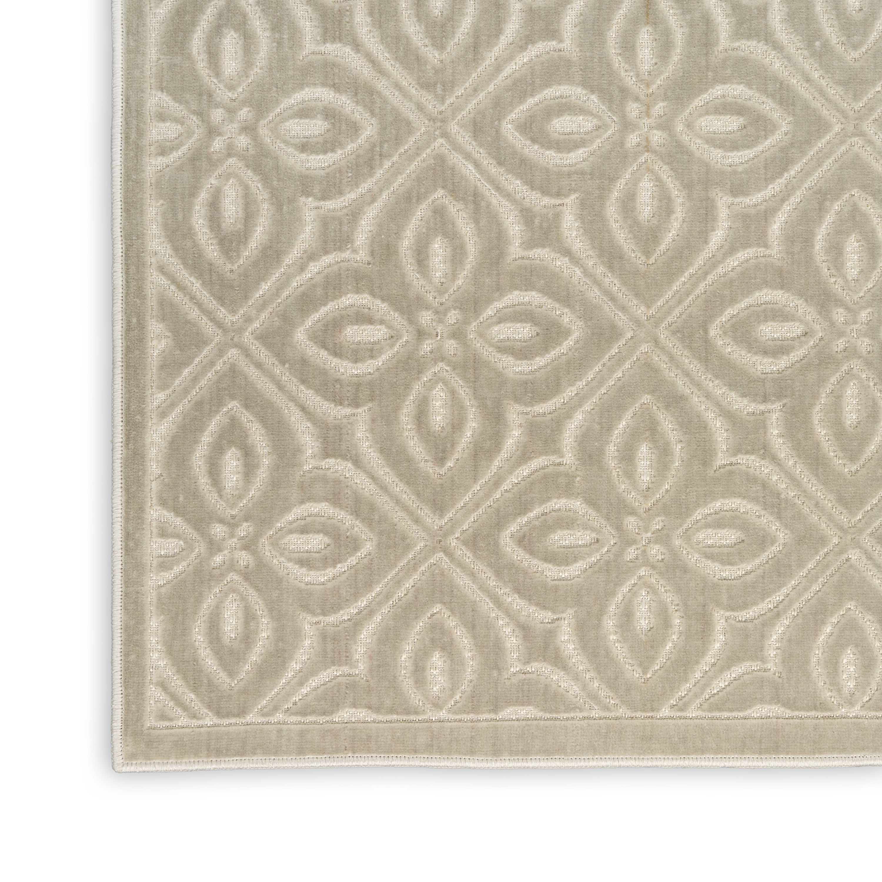 Nourison Washable Charm 8' x 10' Silver Ivory Contemporary Indoor Rug