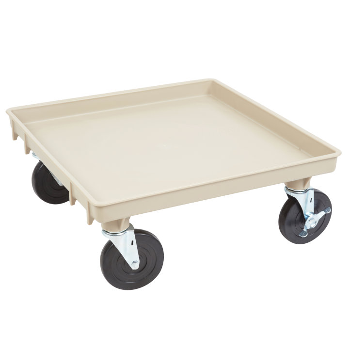 Traex® recycled rack dolly in beige with locking casters