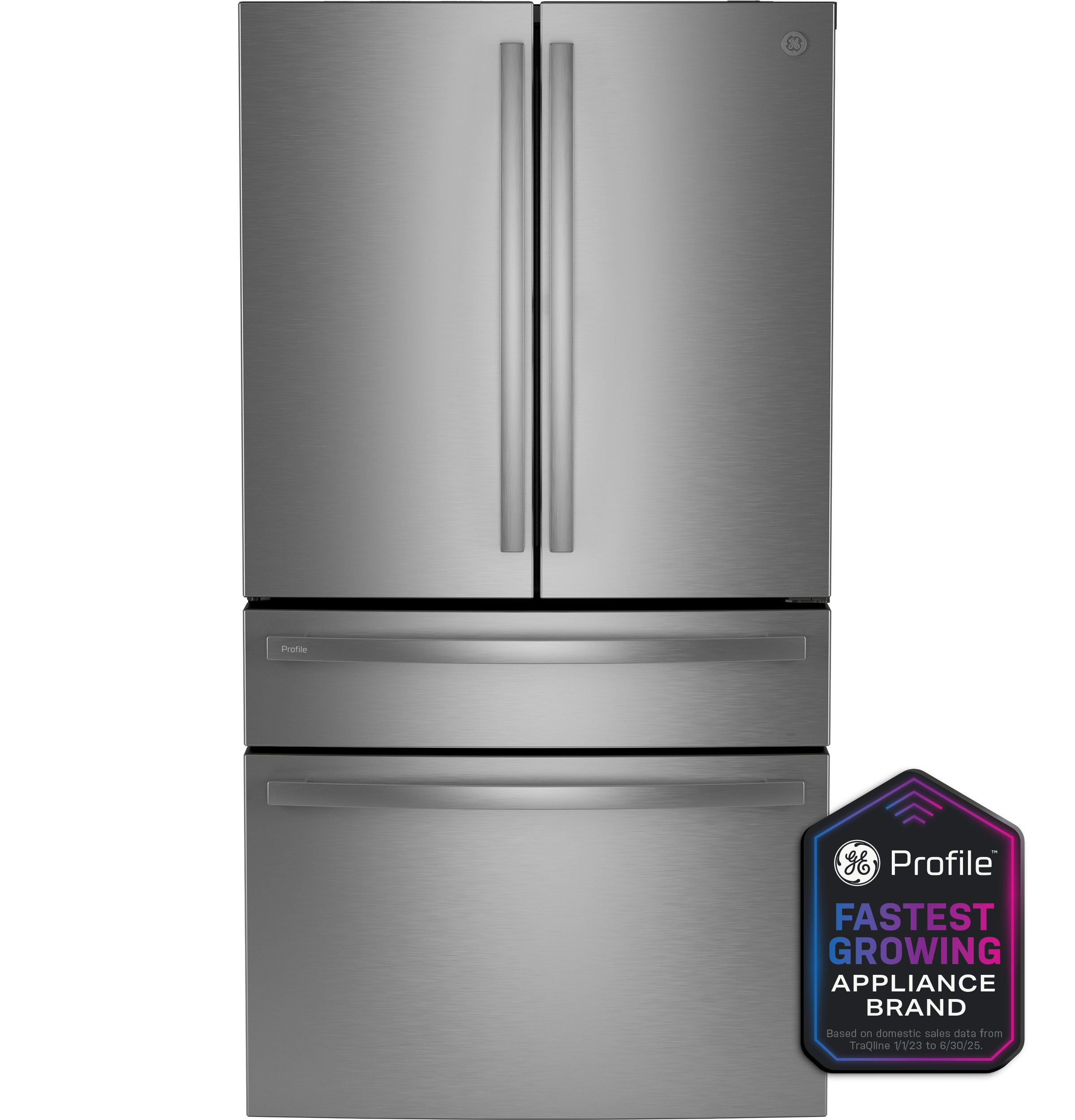 GE Profile™ ENERGY STAR® 29 Cu. Ft. Smart Fingerprint Resistant 4-Door French-Door Refrigerator with Door In Door
