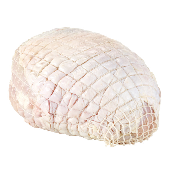 JENNIE-O(r) GRAND CHAMPION Turkey Breast Raw Netted Skin On UnSeasoned . C1C0 - Front Center Out of Package (Hi Res)